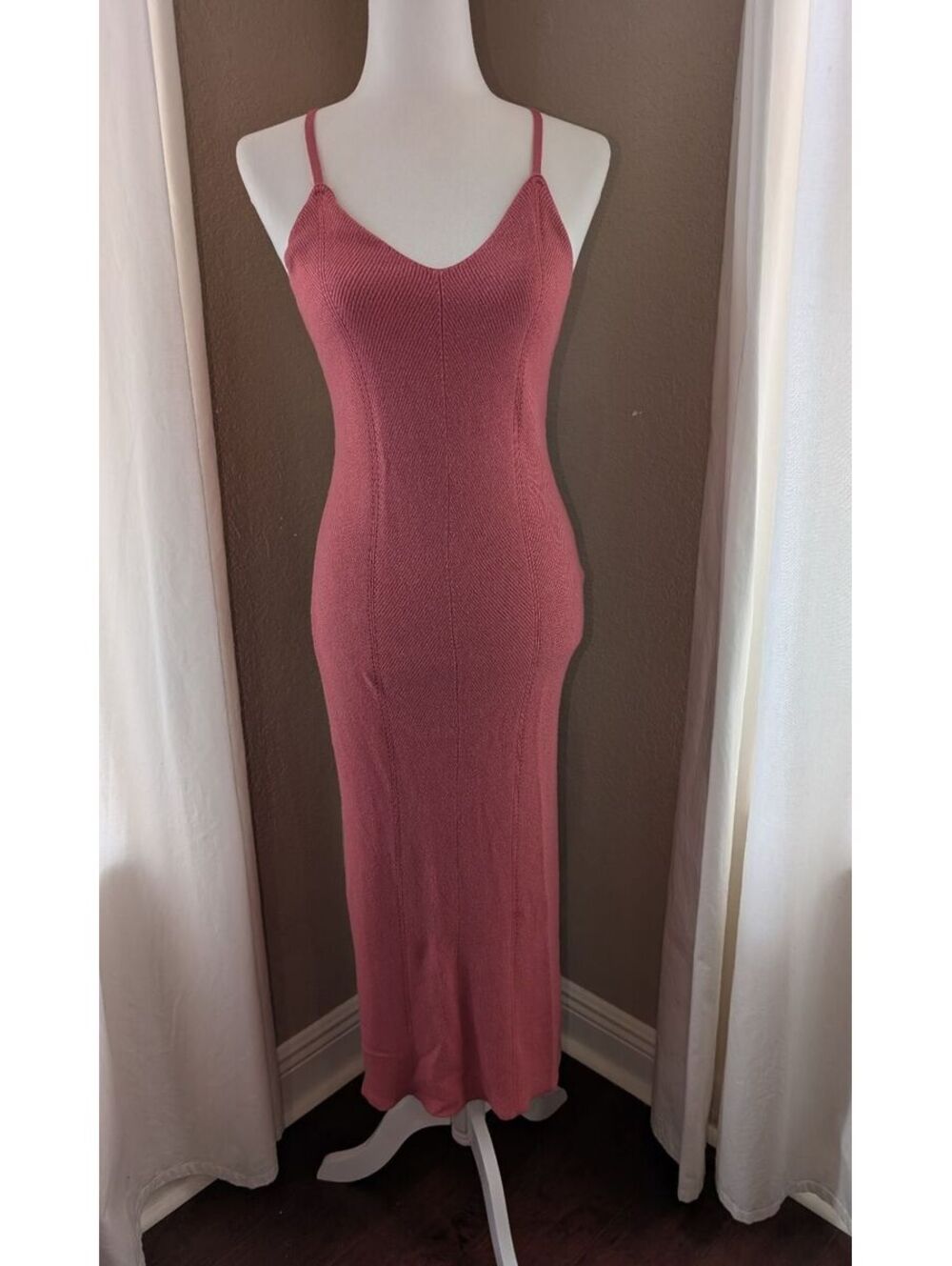 Freshman 1996 Ribbed Knit Maxi Dress